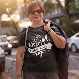 Camiseta Normal há 3 crianças, mãe sarcástica engraçada