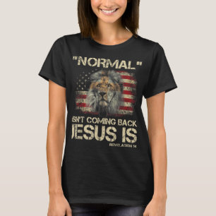 Camiseta Normal não está voltando Jesus é Revelação 14