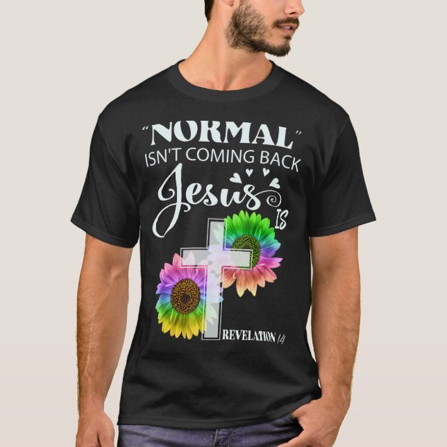 Camiseta Normal não está voltando Jesus é Revelação 14 Ch (Frente)