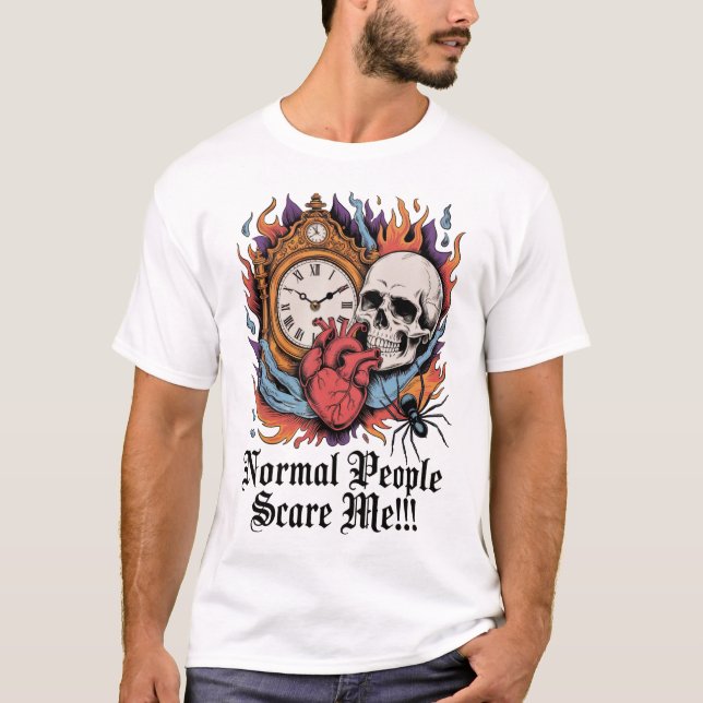 Camiseta Normal People Scare Me (Frente)