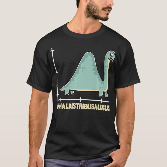 Camiseta Normaldistribusaurus Dinosaur Funny Statistics Mat (Frente)