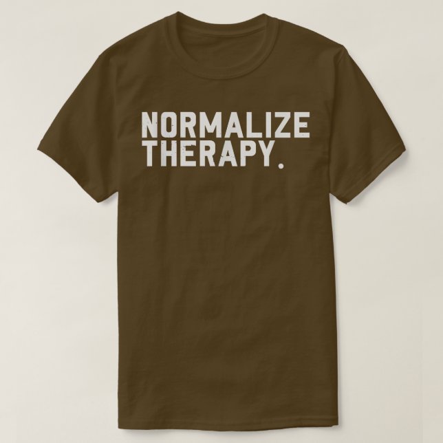 Camiseta Normalizar a Consciência da Saúde Mental da Terapi (Frente do Design)