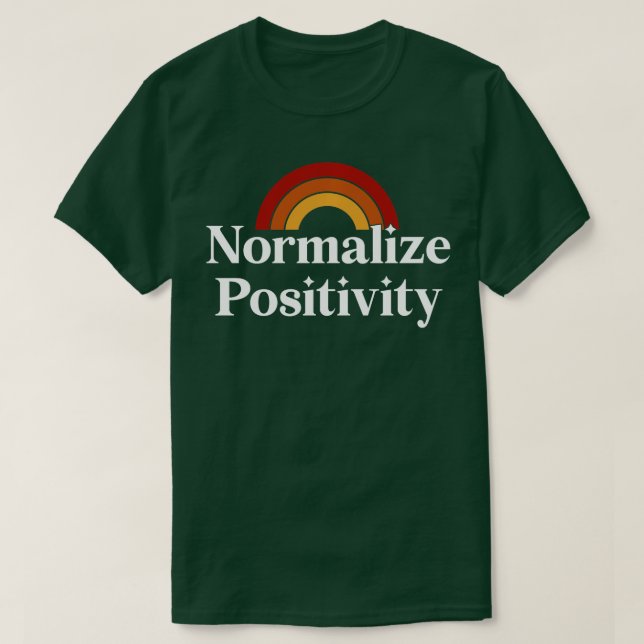 Camiseta Normalizar Folha Longa de Positividade (Frente do Design)