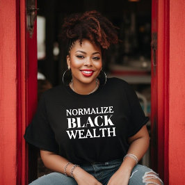 Camiseta Normalizar T-Shirt Negro Para Mulheres
