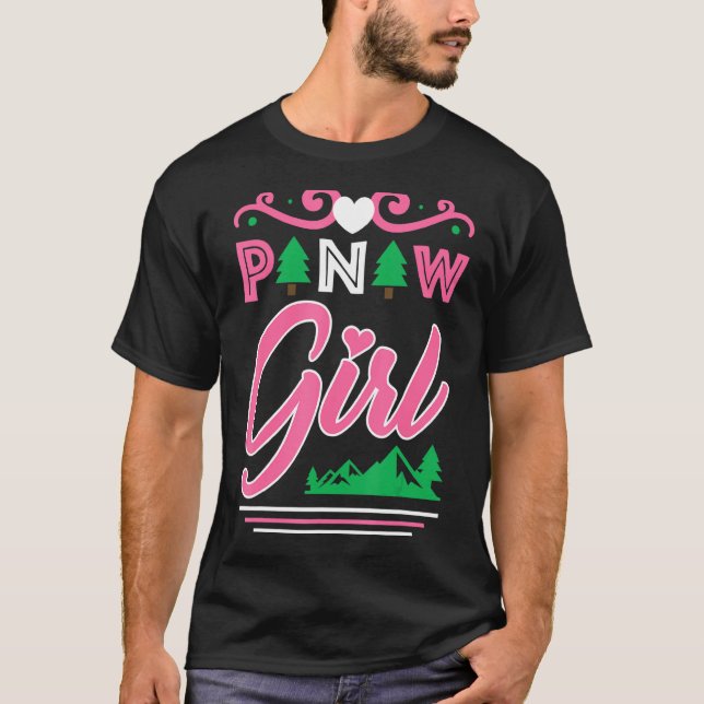Camiseta Noroeste do Pacífico - Montanhas do Exterior (Frente)