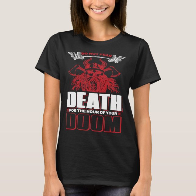 Camiseta Norse Mythology Viking Workout Do Not Fear Death (Frente)