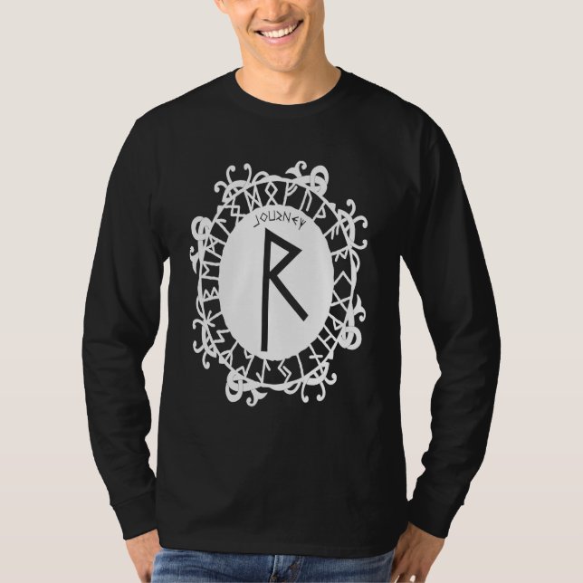 Camiseta Norse Rune Journey RAIDHO Viking Rune Symbol Celti (Frente)