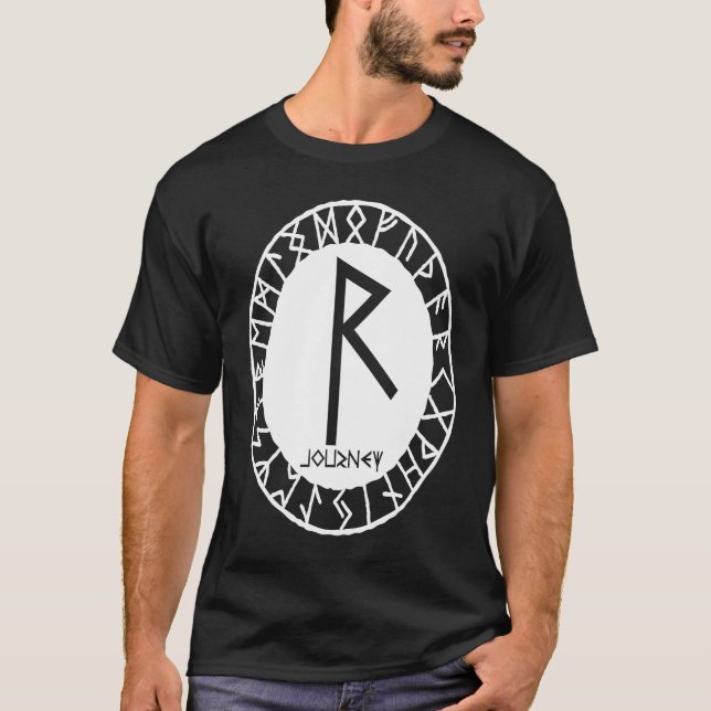 Camiseta Norse Rune Journey RAIDHO Viking Símbolo Celti (Frente)
