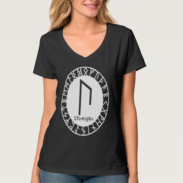 Camiseta Norse Rune Strength URUZ Viking Rune Symbol Celtic (Frente)