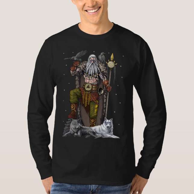 Camiseta Norse Viking God Odin (Frente)