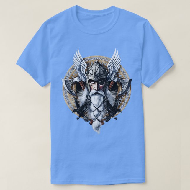 Camiseta Norse Viking God Odin (Frente do Design)