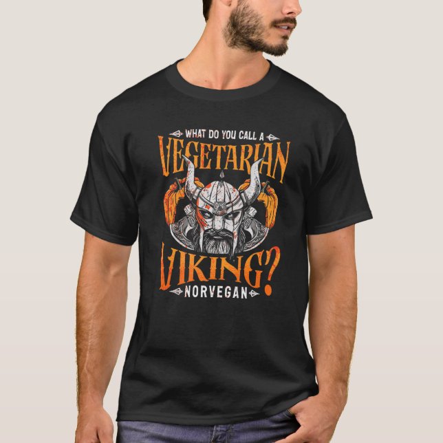 Camiseta Norse Viking Mythology Vegan Pun para Viking Warri (Frente)