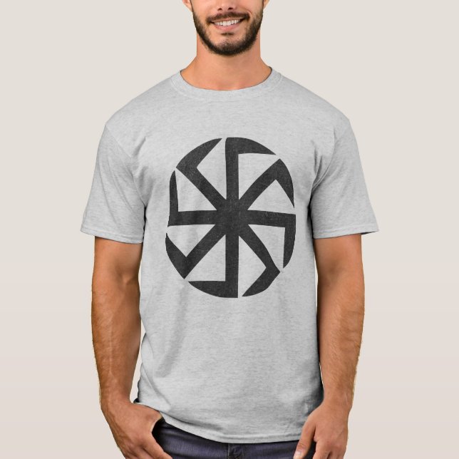 Camiseta Norse Viking Pagan Wicca Esoteric Sun Wheel (Frente)