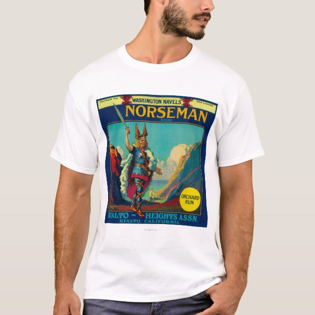Camiseta Norseman LabelRialto alaranjado, CA (Frente)