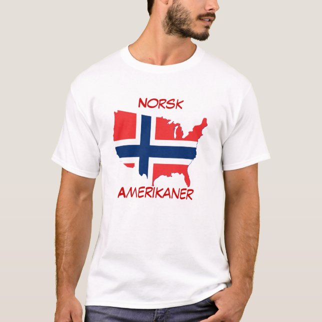 Camiseta Norsk Amerikaner (americano norueguês) (Frente)