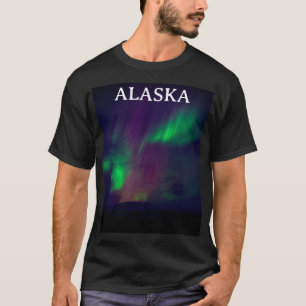 Camiseta Norte Aurora Borealis ilumina o Ártico da Noruega