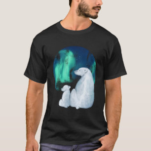 Camiseta Norte Aurora Borealis Luz Bonita Mãe Polar