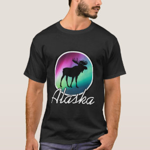 Camiseta Norte do Alaska Luz T-Shirt Alaskan Moose Auror