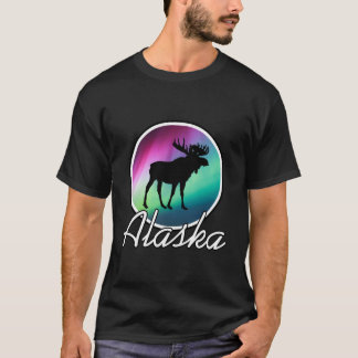 Camiseta Norte do Alaska Luz T-Shirt Alaskan Moose Auror