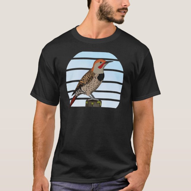 Camiseta Norte Flicker Bird Birdwatcher Animal Bife (Frente)