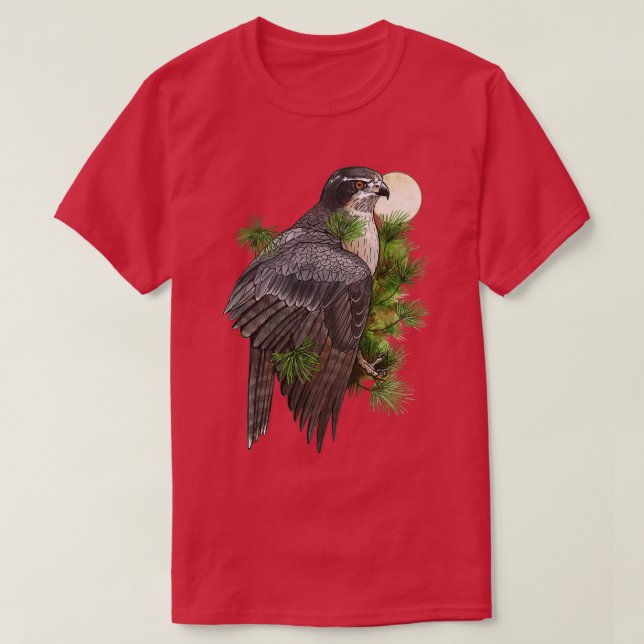 Camiseta Norte Goshawk em pinheiros (Frente do Design)