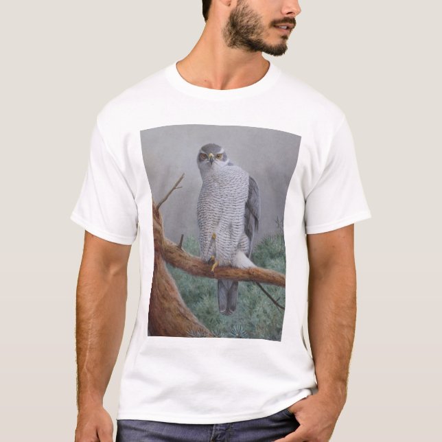 Camiseta Norte Goshawk (gencilis), observador (Frente)