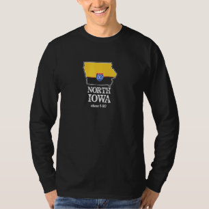 Camiseta Norte Iowa I-80 Interstate Corn Belt Pork Fazenda