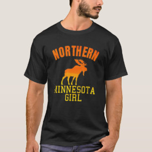 Camiseta Norte Minnesota Girl Mn Moose
