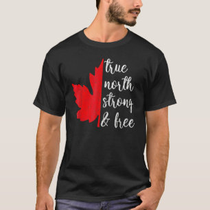 Camiseta Norte Verdadeiro Forte E Livre Folha de Bordo Feli