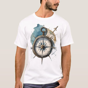 Camiseta Norte Verdadeiro Guiado pela Bússola da Direção da