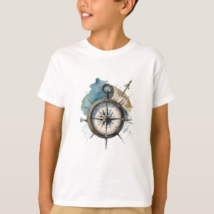 Camiseta Norte Verdadeiro Guiado pela Bússola da Direção da