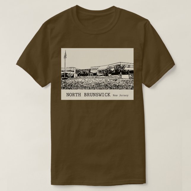 Camiseta North Brunswick New Jersey 1 (Frente do Design)