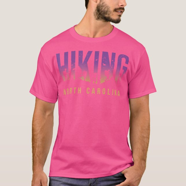 Camiseta North Carolina Hiking Camper Adventure Hiker Outdo (Frente)