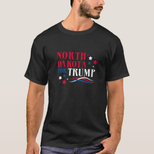 Camiseta North Dakota for Trump Firework Holiday USA Flag 4