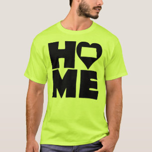 Camiseta North Dakota Home Heart State Tees