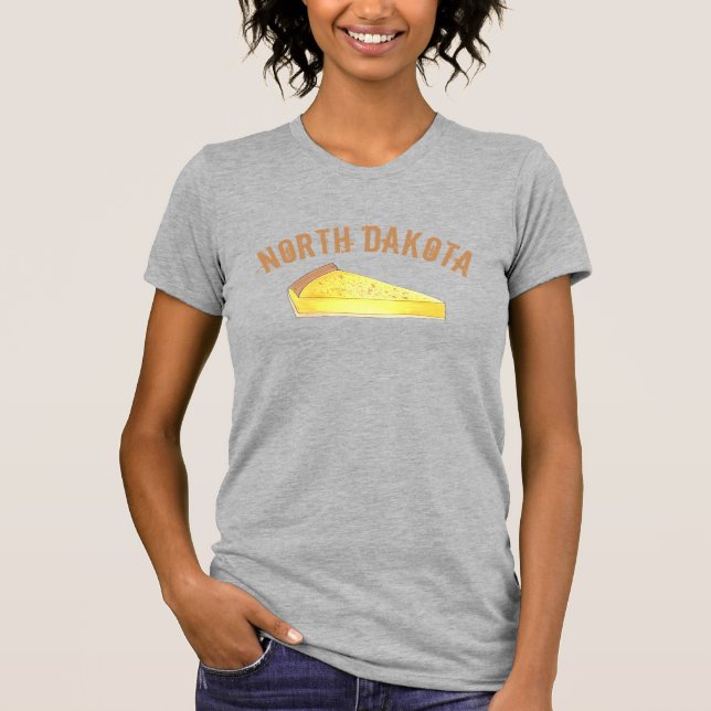Camiseta North Dakota Kuchen Custard Cake Slice ND Dessert (Frente)