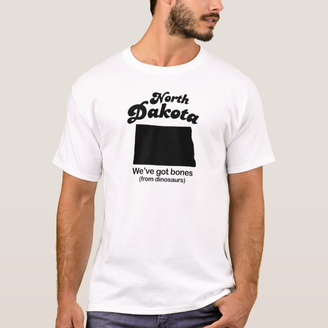 Camiseta North Dakota - ossos obtidos (Frente)