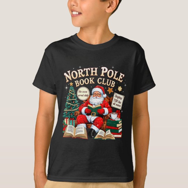 Camiseta North Le Book Club Cozy Christmas Reading Gift  (Frente)