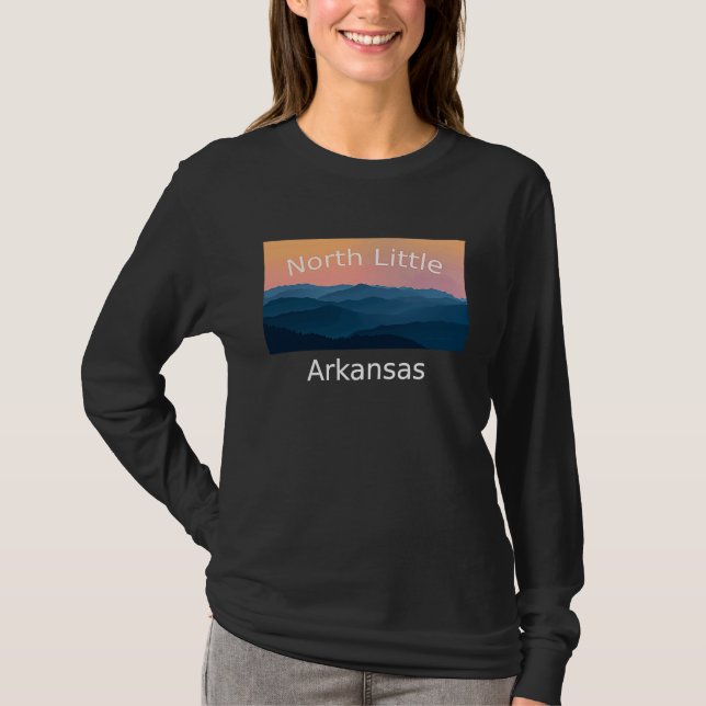 Camiseta North Little Rock Arkansas Mountain sunset hometow (Frente)