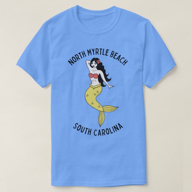 Camiseta North Myrtle Beach South olina Sereia (Frente do Design)