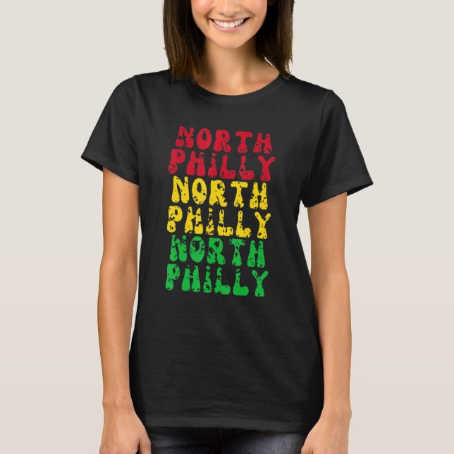 Camiseta North Philly Philadelphia Neighborhood City Brothe (Frente)