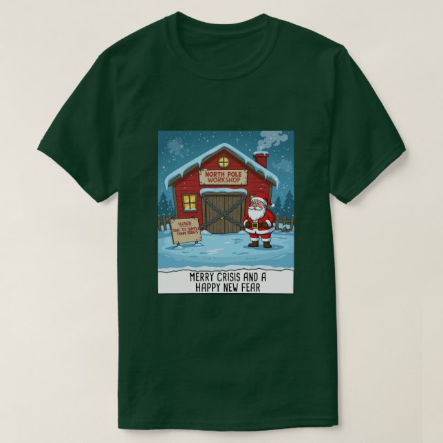 Camiseta North Pole Cartoon Funny (Frente do Design)