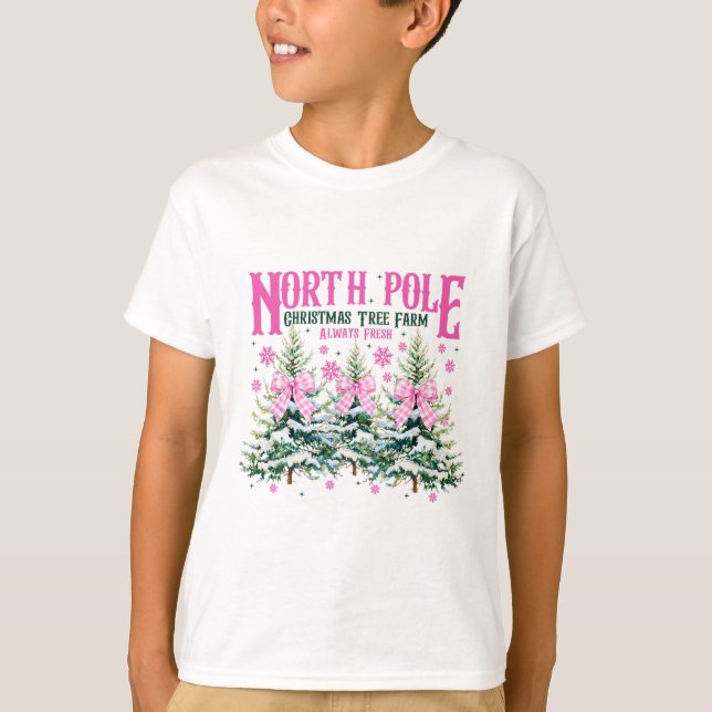 Camiseta North-pole Christmas Tree Always Fresh Coquette Bo (Frente)