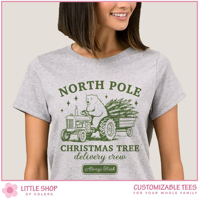 Camiseta North Pole Christmas Tree Delivery Crew Group (Criador carregado)