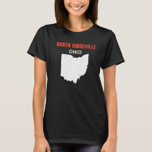 Camiseta NORTH RIDGEVILLE Ohio EUA State America Viagem Ohi