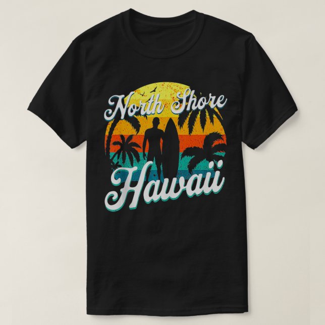 Camiseta North Shore Hawaii Beach Surfer Summer Vacing Vi (Frente do Design)