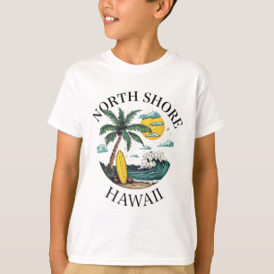 Camiseta North Shore Oahu Havaí Lembrança Surfando Havaiano