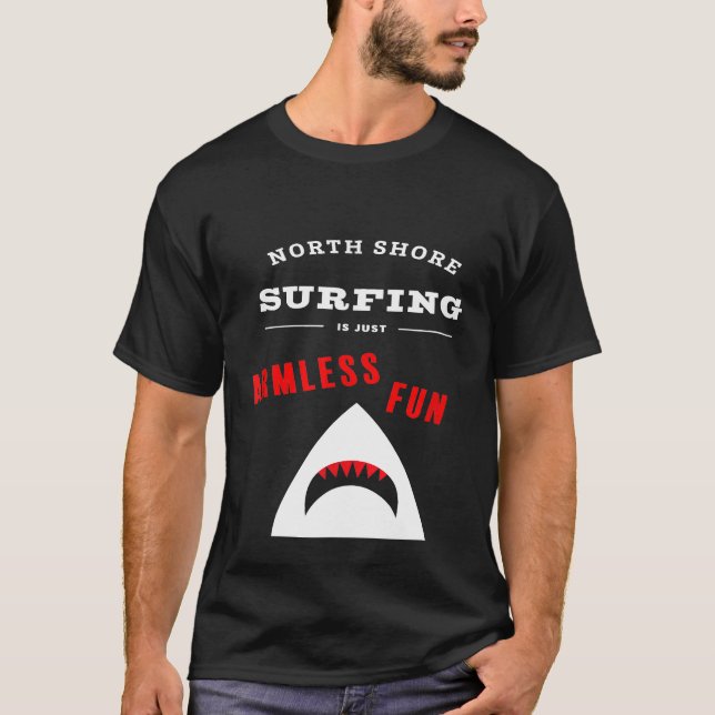 Camiseta North Shore Surfing é Armless Fun Oahu Hawaii Sha (Frente)