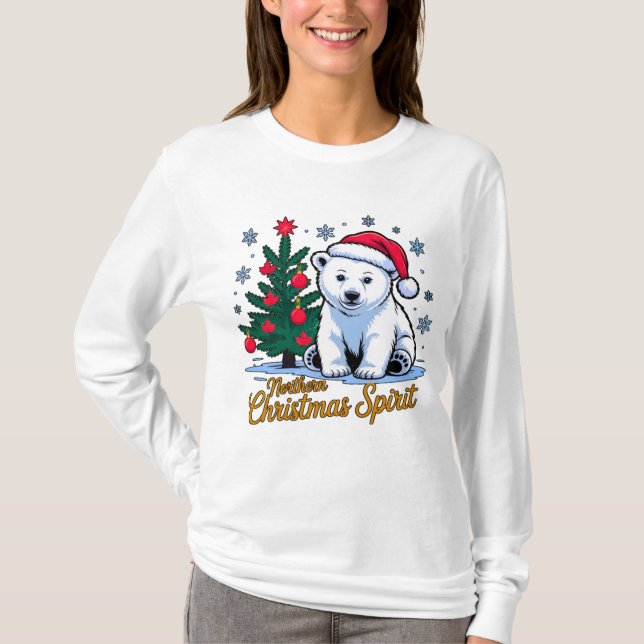 Camiseta Northern Christmas Spirit & Canadian Christmas (Frente)