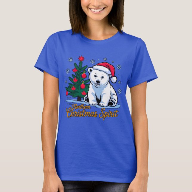 Camiseta Northern Christmas Spirit & Canadian Christmas (Frente)